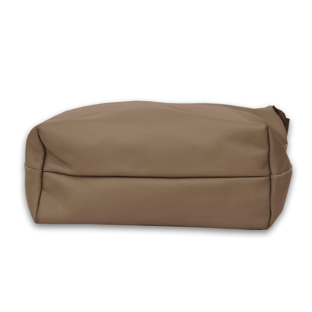 Leather Solid Grey Women Shoulder Bag