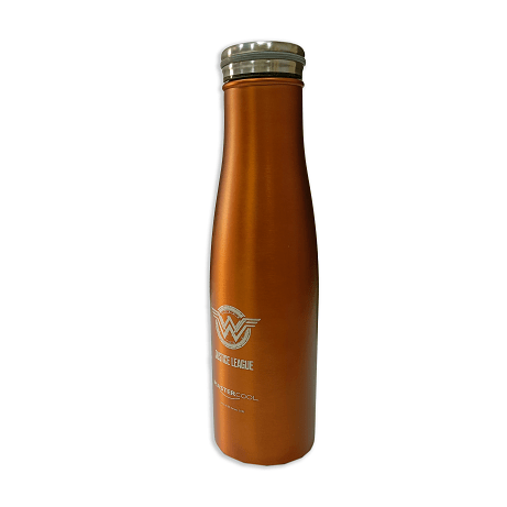 Master Cool Justice League printed Orange Steel water Bottle