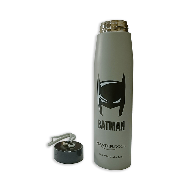 Master Cool Batman Printed Grey Steel Water Bottle