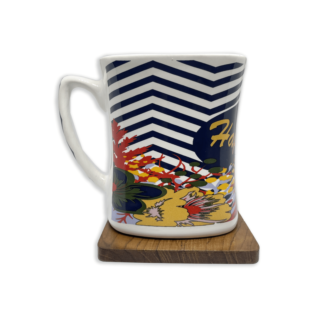 Bhokals Happy Birthday Blue Printed White Coffee Mug