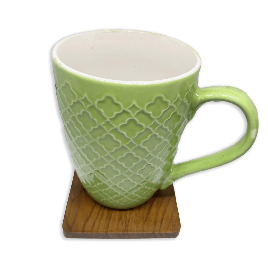 Bhokals Flower Texture Green Coffee Mug
