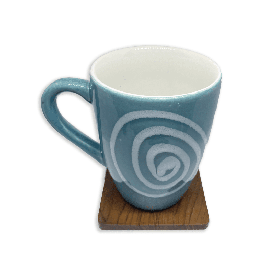 Bhokals Circle Printed Sea Green Coffee Mug