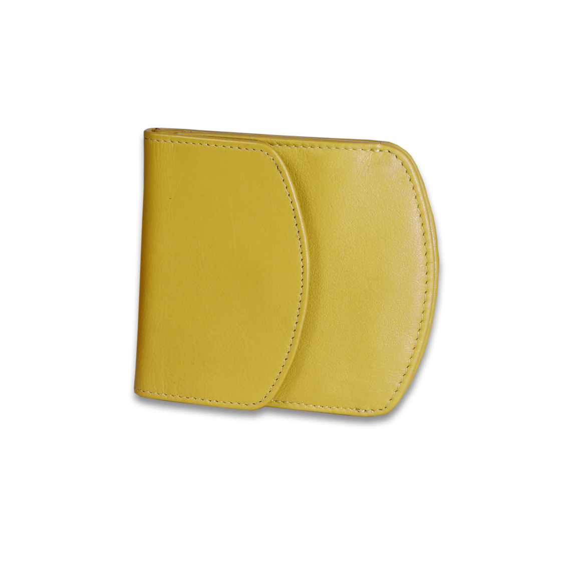 Leather Solid Yellow Women Pocket Wallet