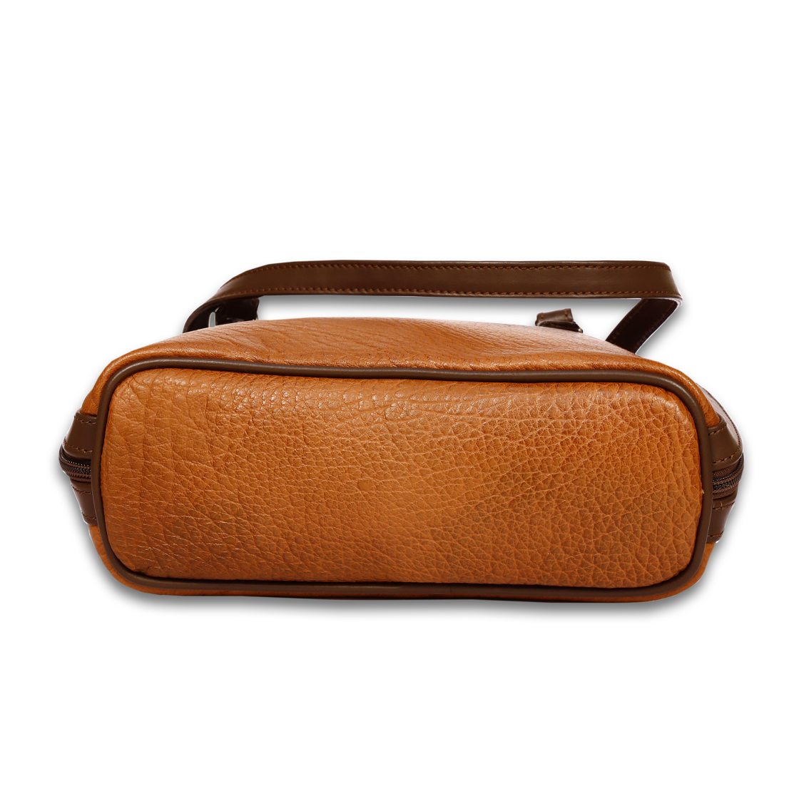 Leather Solid Tan Women Hand Bag