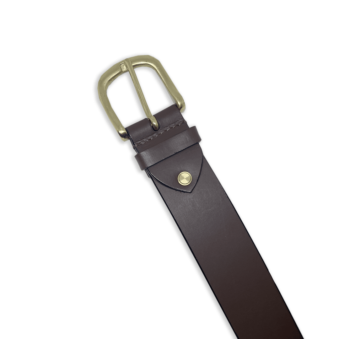 Bhokals Men Solid Brown Formal Leather Belt