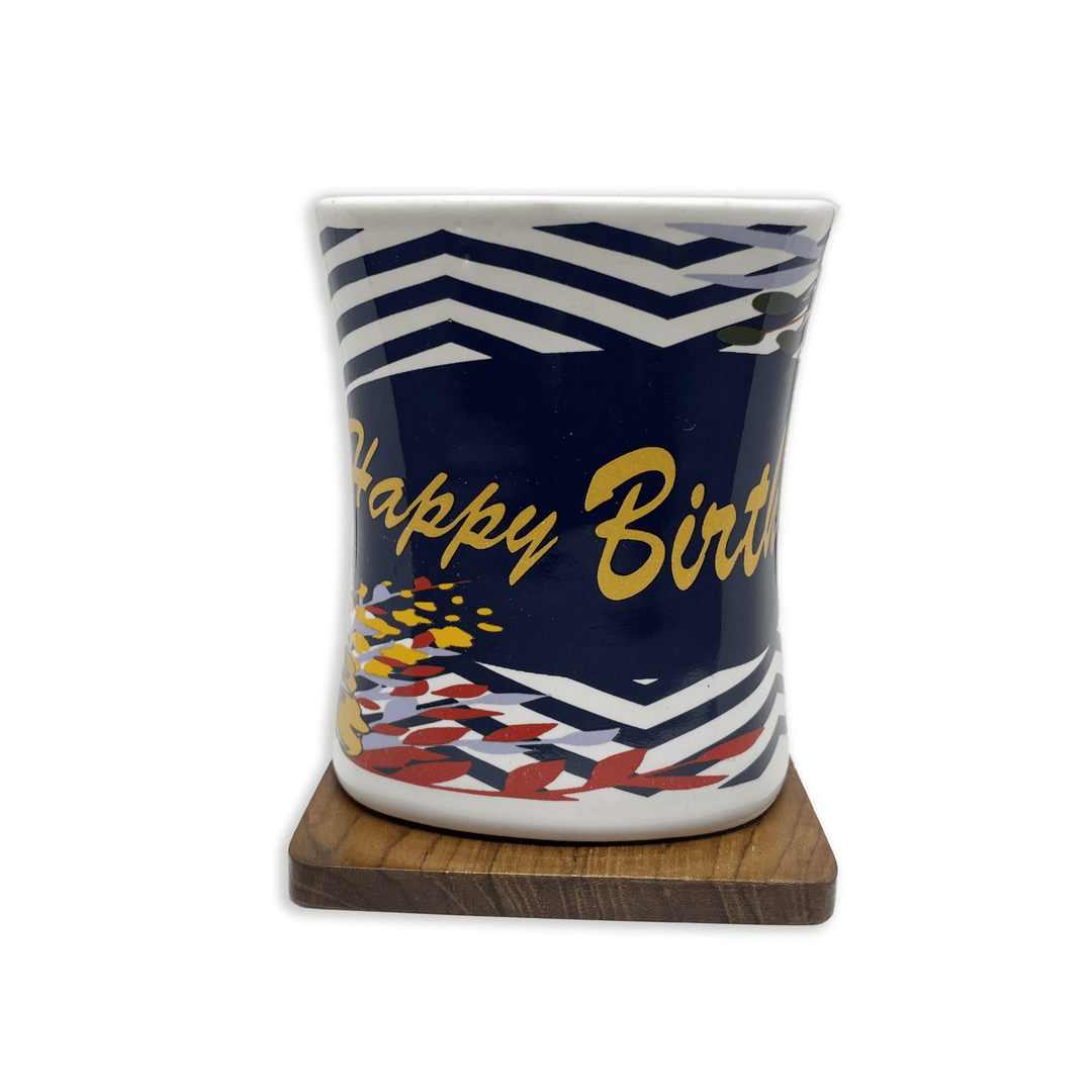 Bhokals Happy Birthday Blue Printed White Coffee Mug