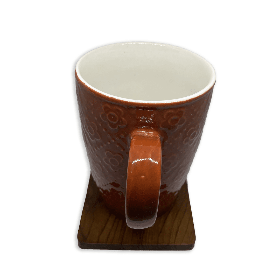 Bhokals Flower Texture Brown Coffee Mug
