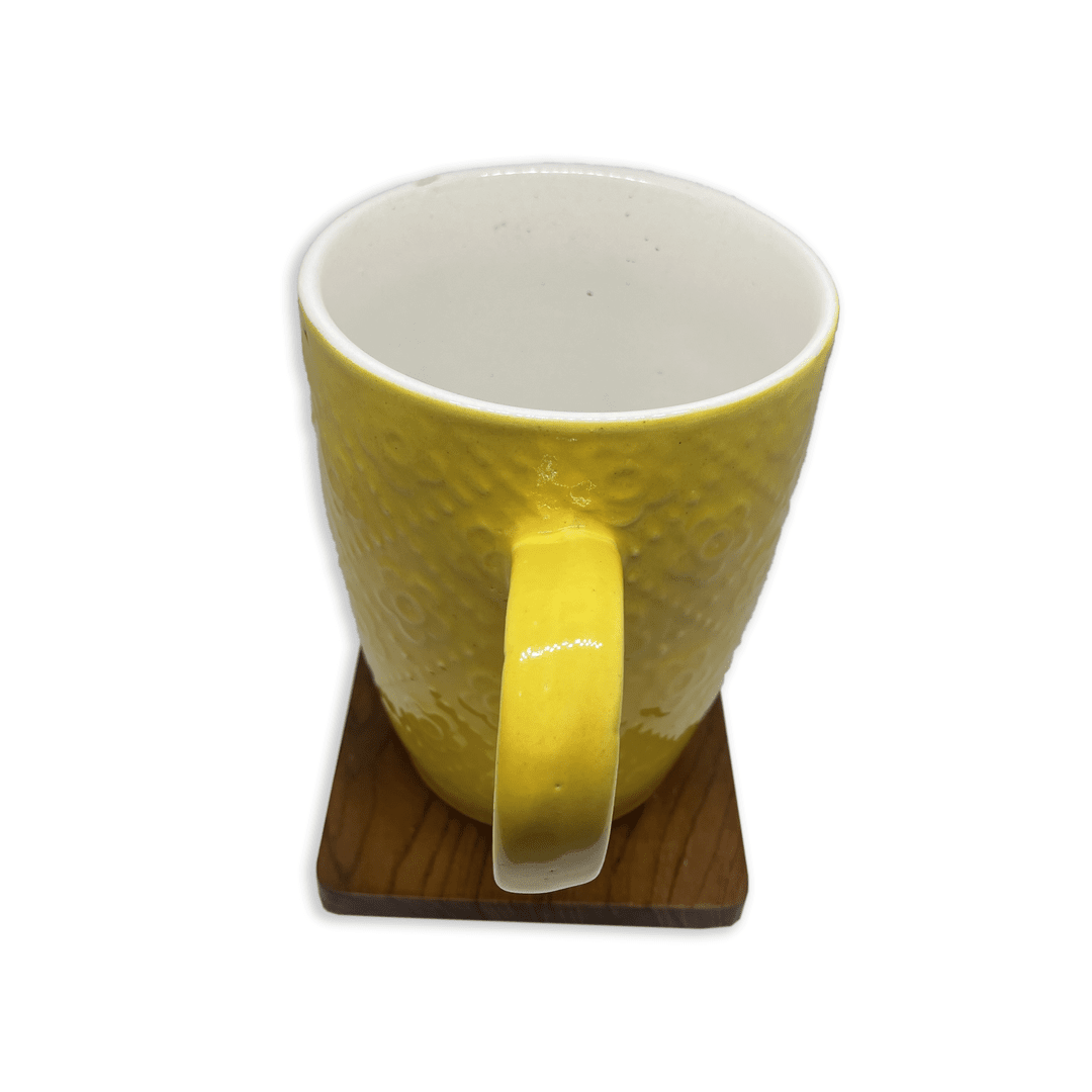 Bhokals Flower Texture Yellow Coffee Mug