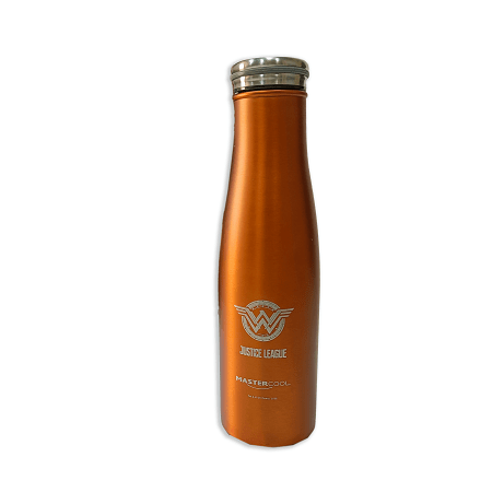 Master Cool Justice League printed Orange Steel water Bottle