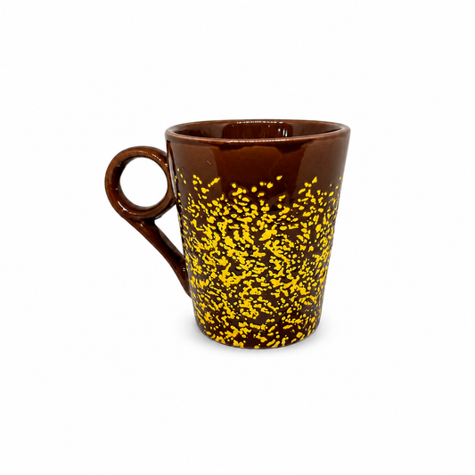 Bhokals Ceramic Brown Yellow Coffee Mug