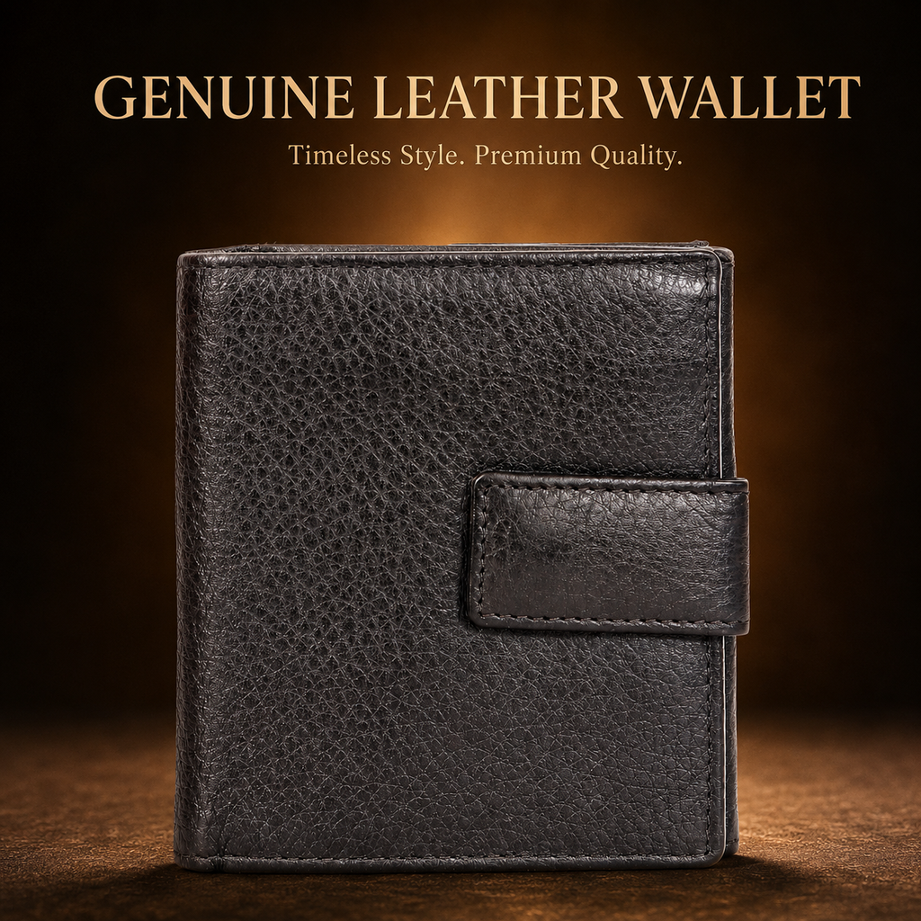 Leather Black Vertical Men Wallet