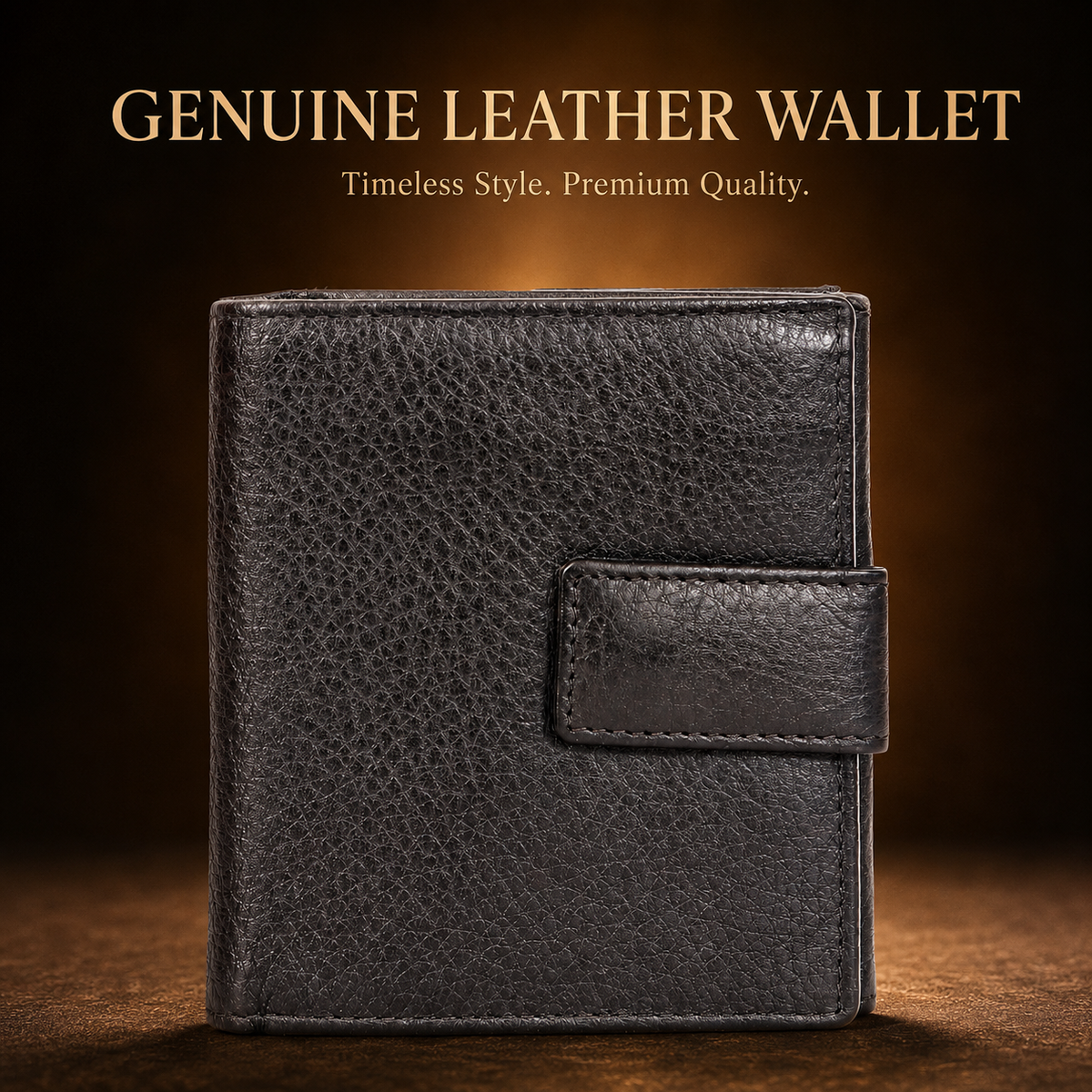 Leather Black Vertical Men Wallet