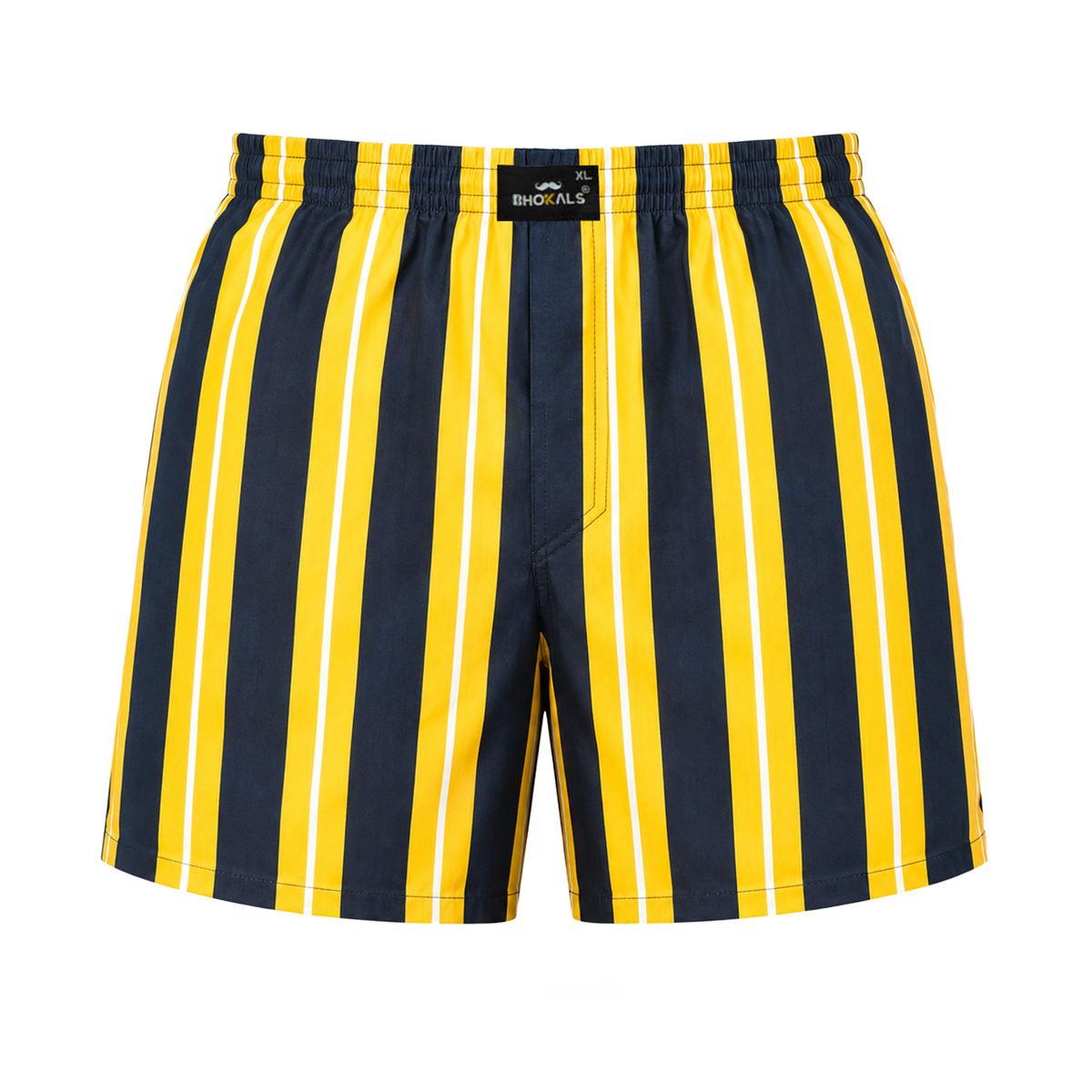 YELLOW BLUE STRIP PRINTED MEN BOXER