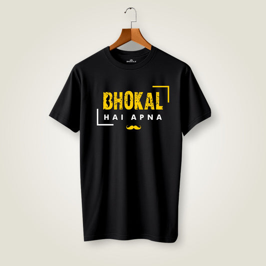 Bhokal Hai Apna Printed Round Neck Cotton Men T-Shirt