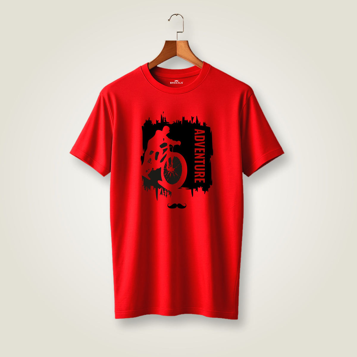 Adventure Printed Round Neck Cotton Men T-Shirt
