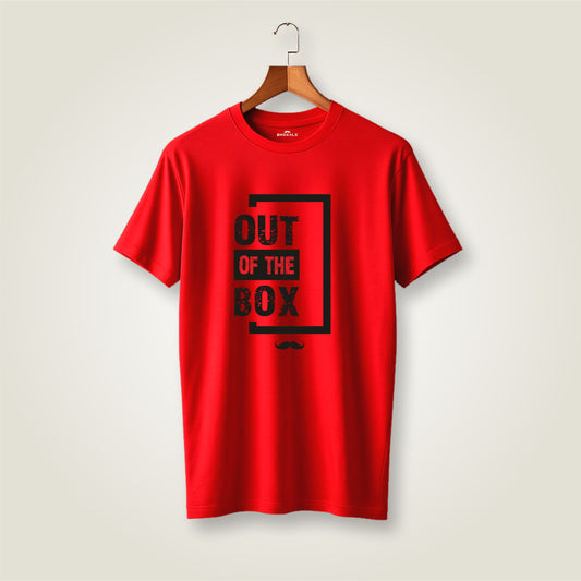 Out of The box Printed Round Neck  Cotton Men T-Shirt