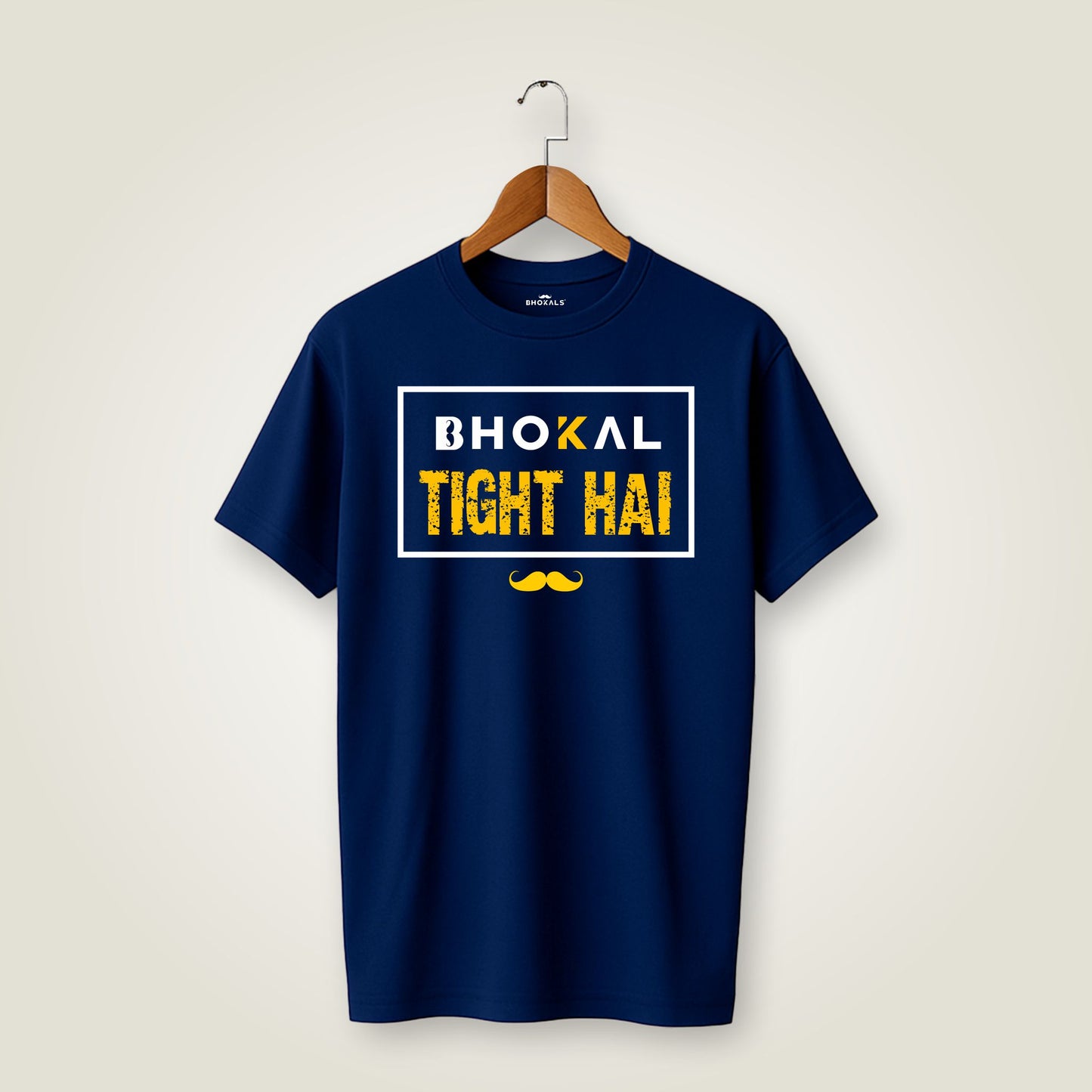 Bhokal Tight Hai Printed Round Neck Cotton Men T-Shirt