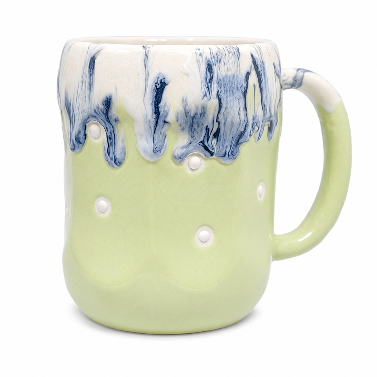 Bhokals Big Dots Print Green Coffee Mug
