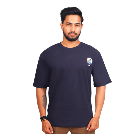Bhokals Premium Oversized Front & Back Printed T-Shirt for Men - Astronaut