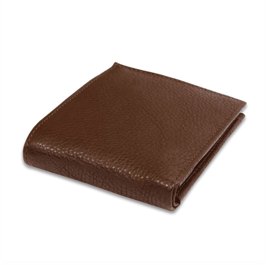 Leather Solid Brown  Men Wallet