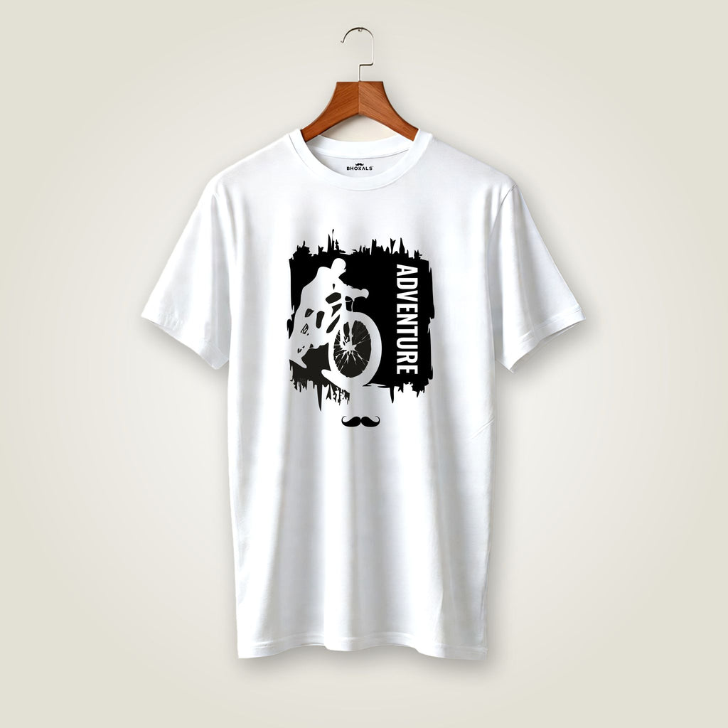 Adventure Printed Round Neck Cotton Men T-Shirt