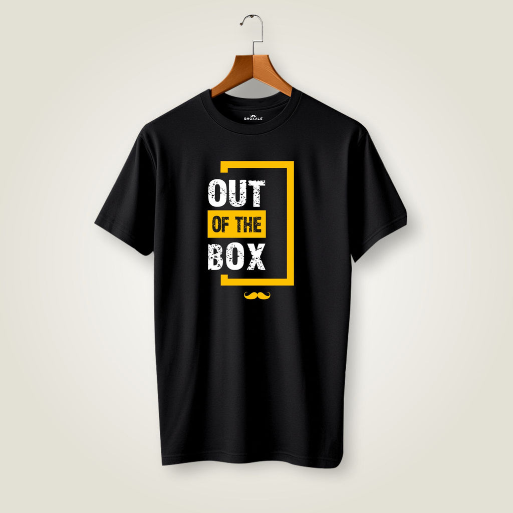 Out of The box Printed Round Neck  Cotton Men T-Shirt