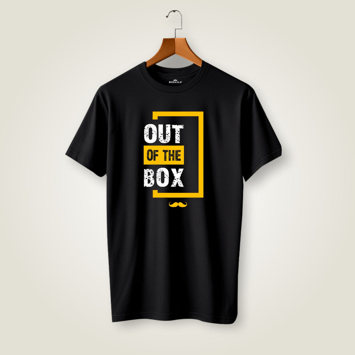 Out of The box Printed Round Neck  Cotton Men T-Shirt