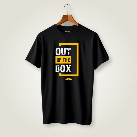 Out of The box Printed Round Neck  Cotton Men T-Shirt