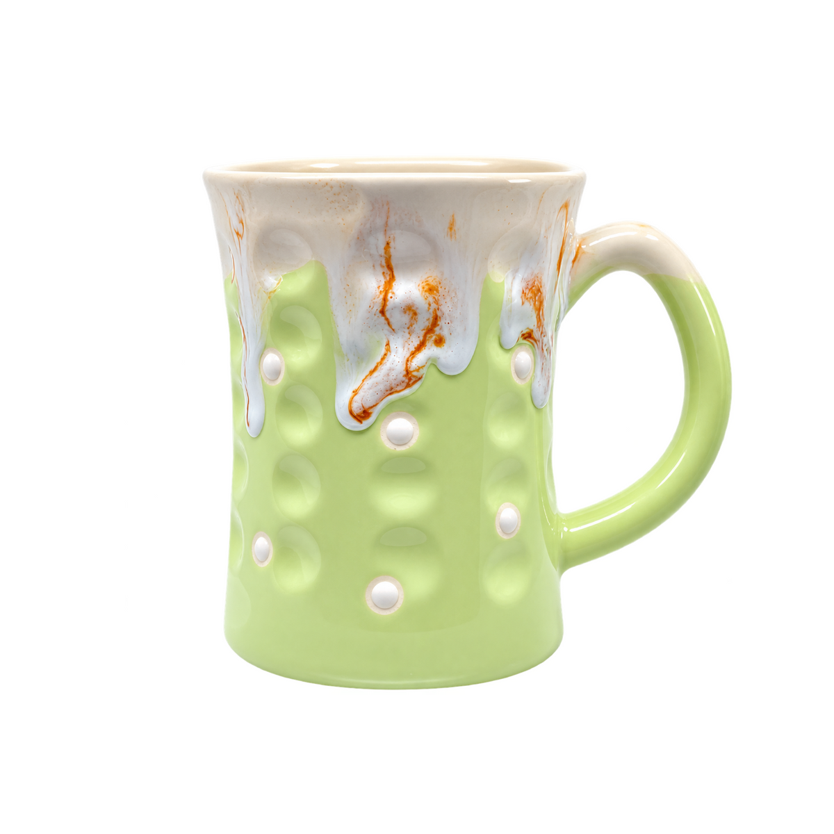 Bhokals Big Dots Green Round Coffee Mug