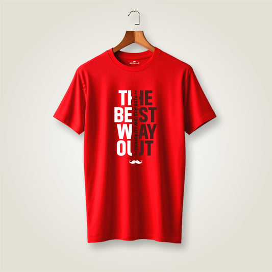 The Best Way Out Printed Round Neck Cotton Men T-Shirt