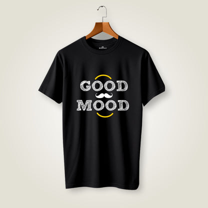 Good Mood Printed Round Neck Cotton Men T-Shirt