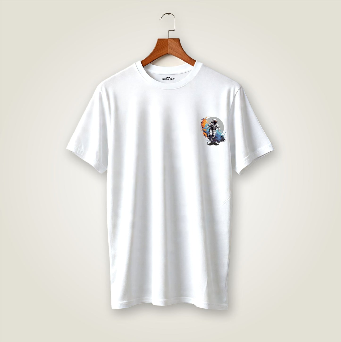 Bhokals Premium Oversized Front & Back Printed T-Shirt for Men - Astronaut