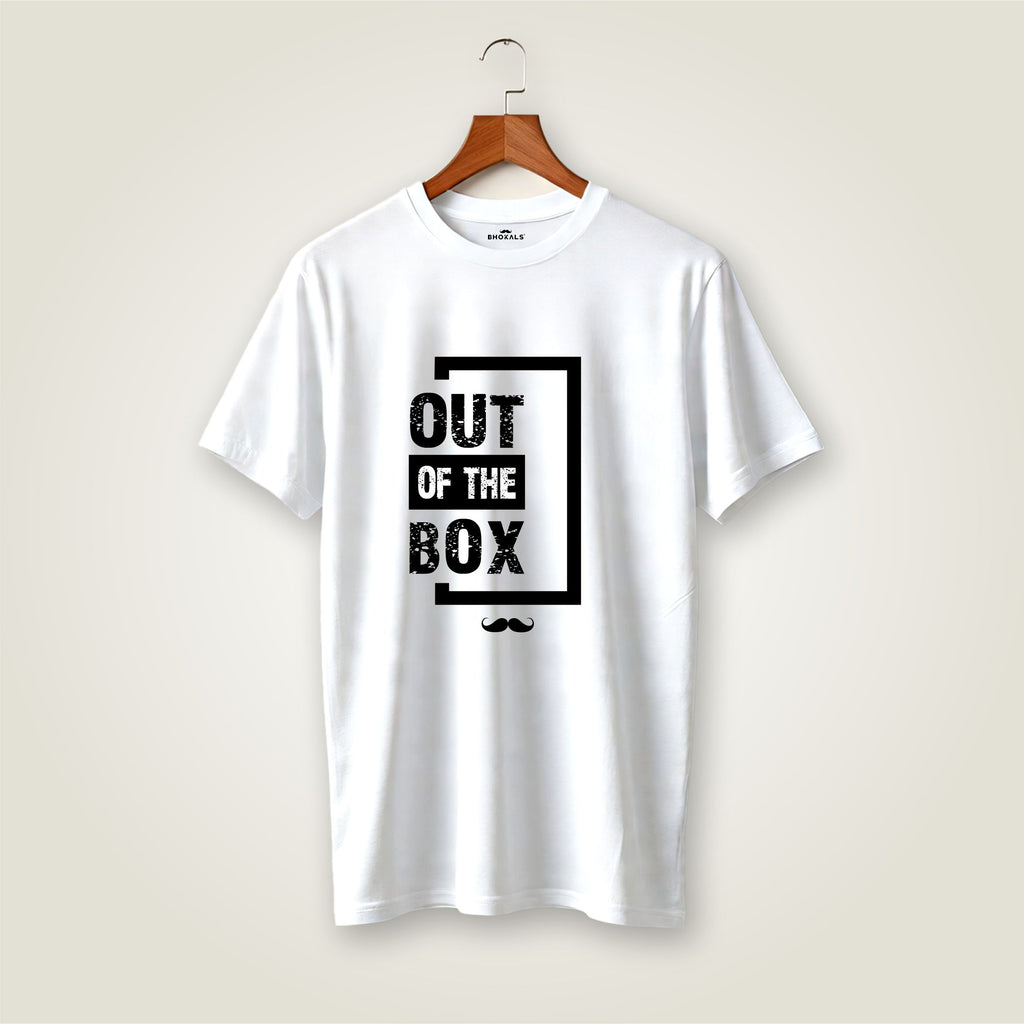 Out of The box Printed Round Neck  Cotton Men T-Shirt