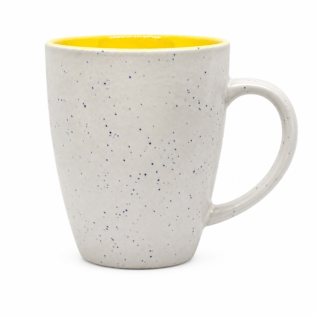 Bhokals Dots Print Yellow White Coffee Mug