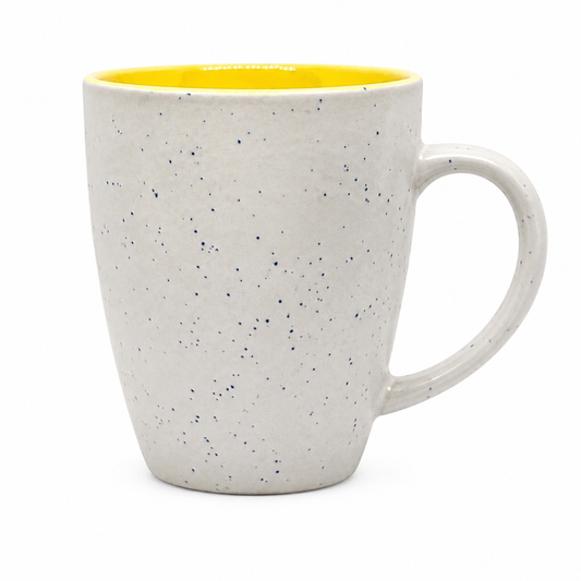 Bhokals Dots Print Yellow White Coffee Mug