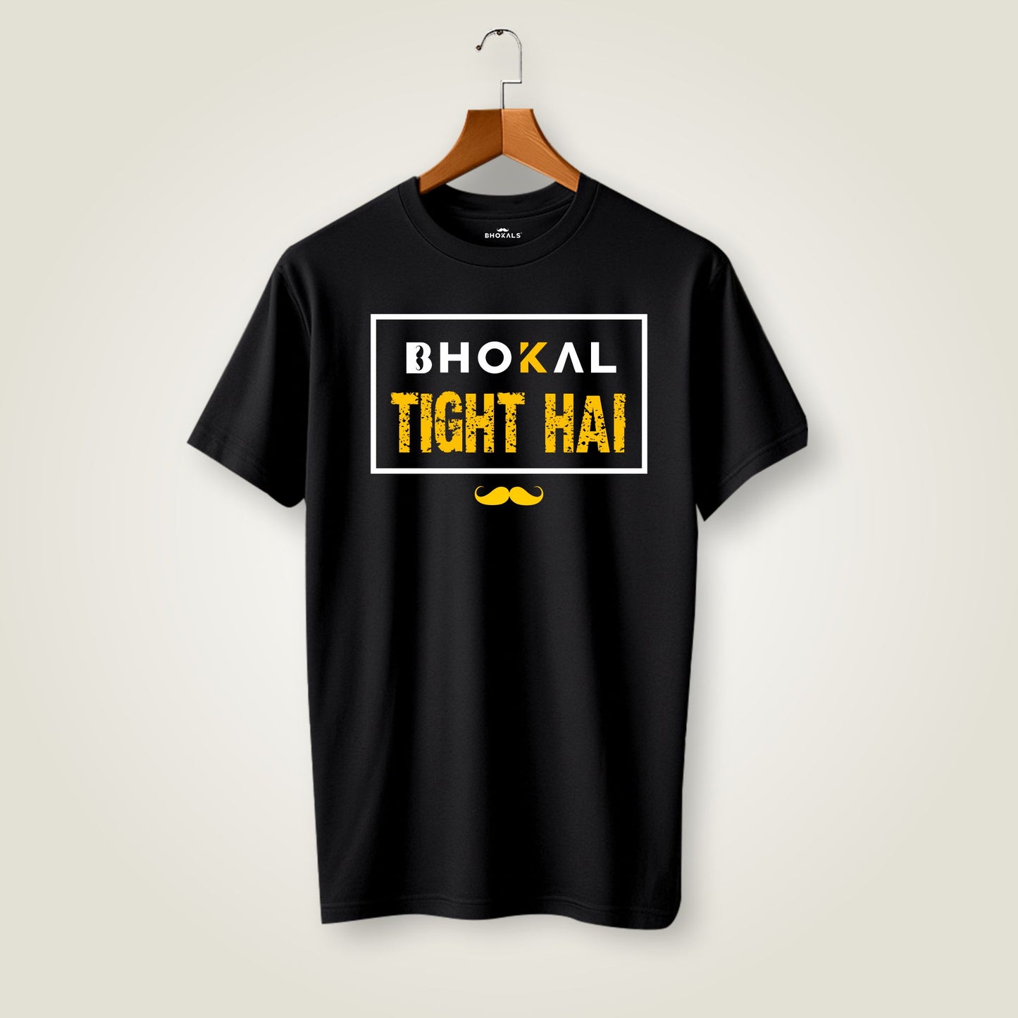 Bhokal Tight Hai Printed Round Neck Cotton Men T-Shirt