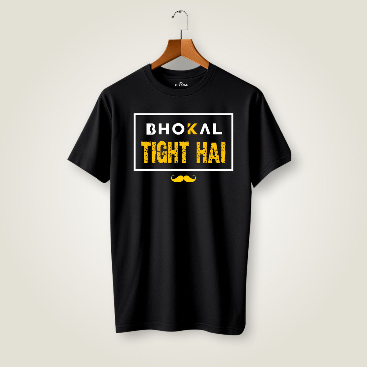 Bhokal Tight Hai Printed Round Neck Cotton Men T-Shirt