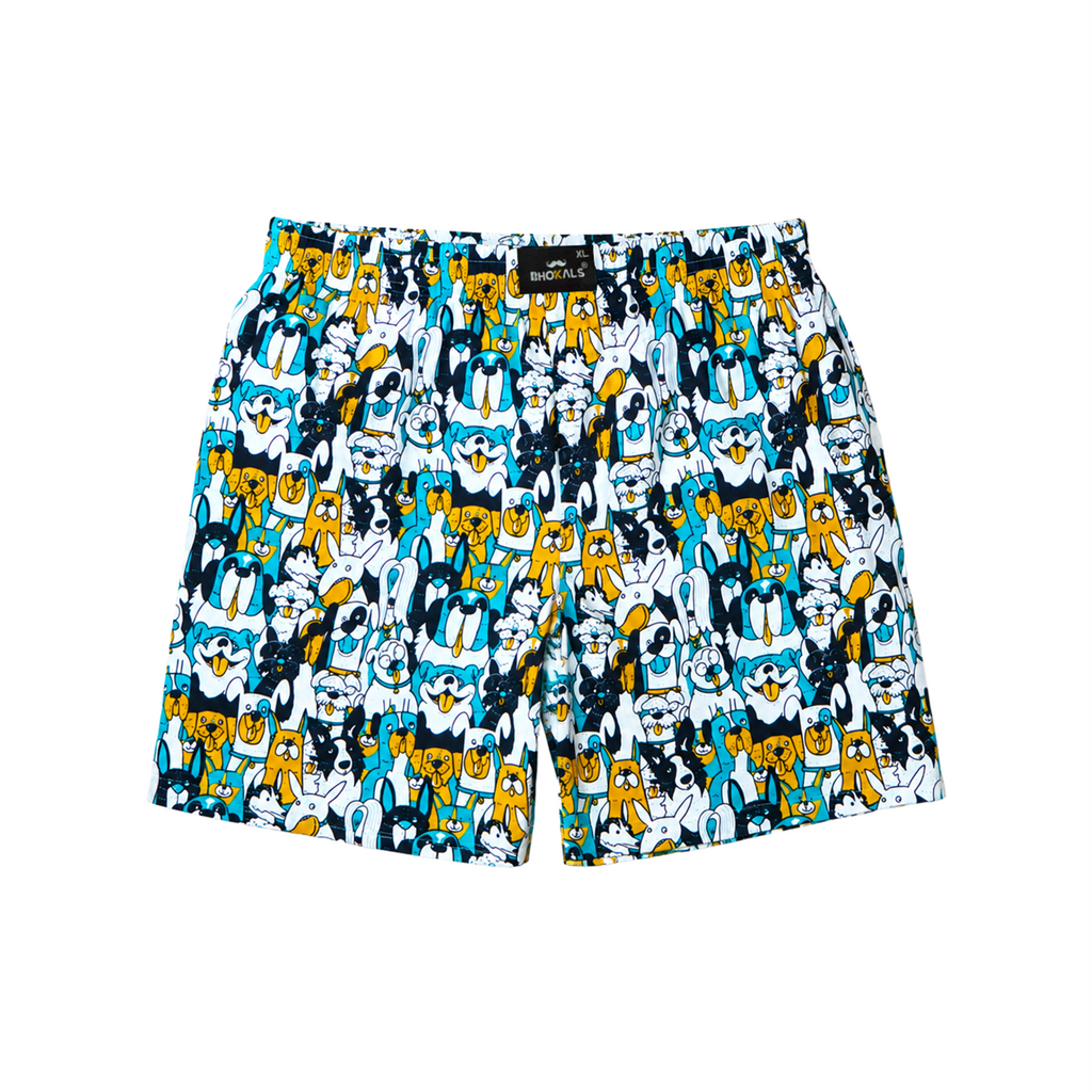 Dogs Printed Cotton Boxer For Men