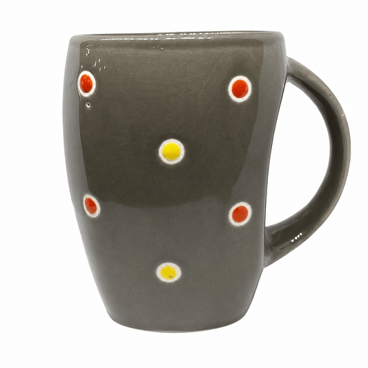 Bhokals Ceramic Grey Dotted Coffee Mug