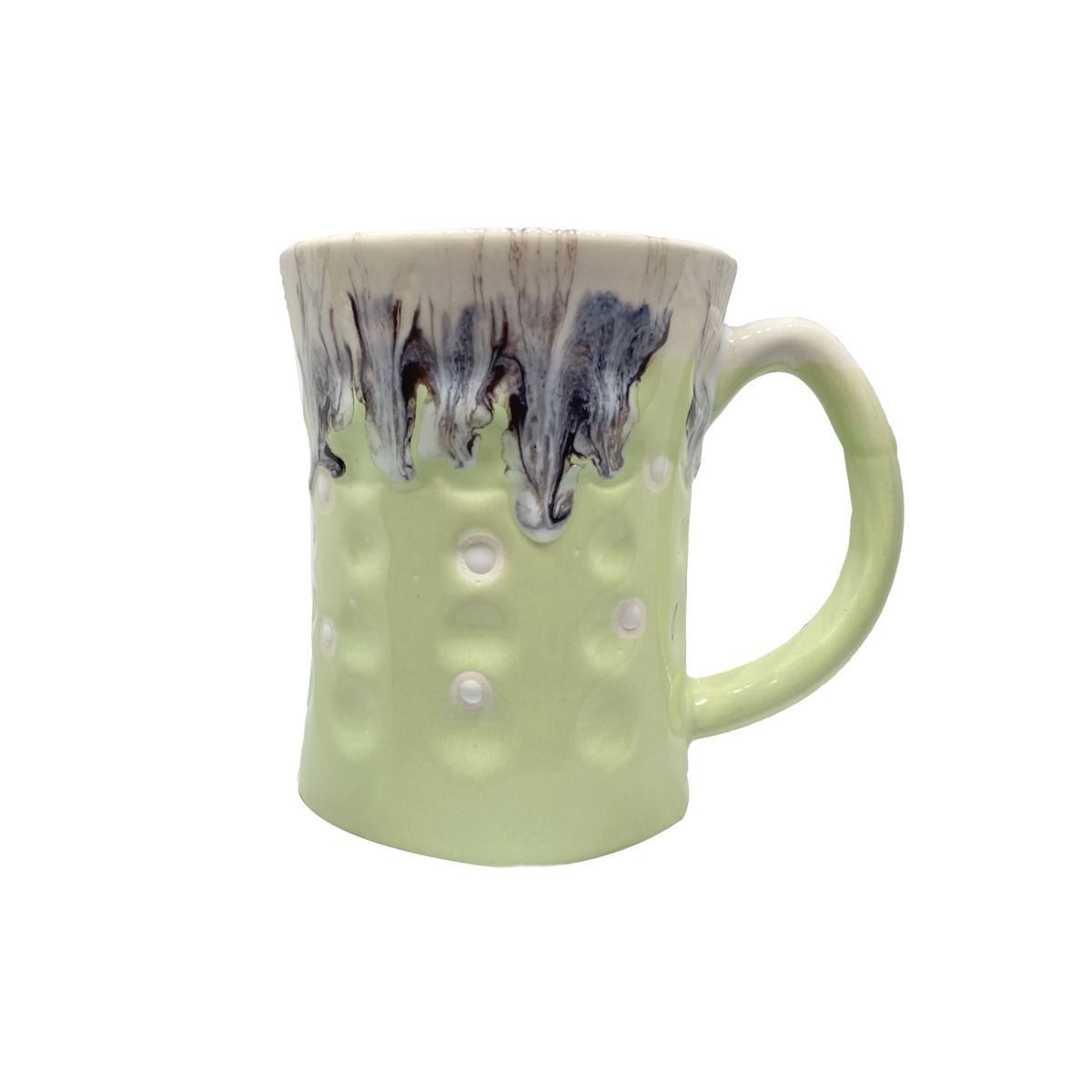 Bhokals Big Dots Light Green Round Coffee Mug