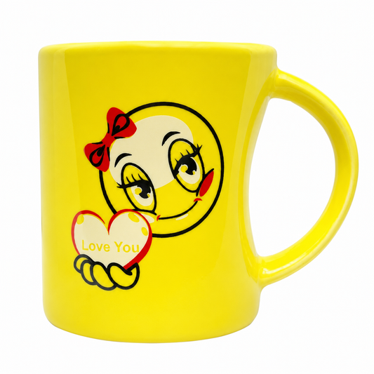 Bhokals Love Emoji Yellow Square Coffee Mug