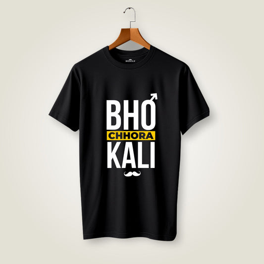 Bhokali Chora Printed Round Neck Cotton Men T-Shirt