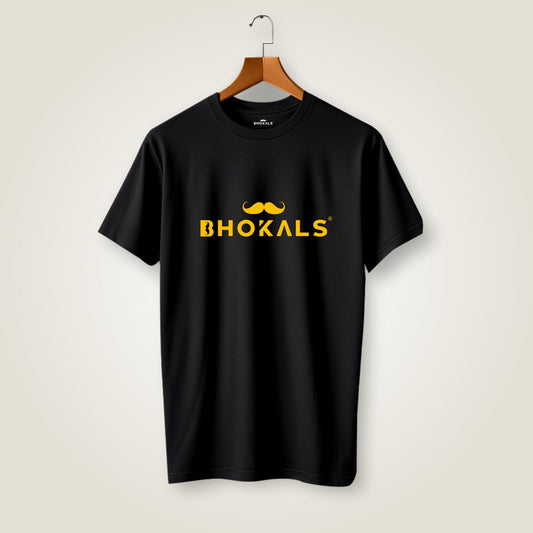 Bhokals Printed Round Neck Cotton Men T-Shirt