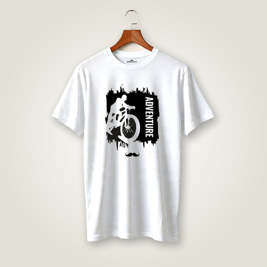 Adventure Printed Round Neck Cotton Men T-Shirt