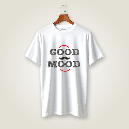 Good Mood Printed Round Neck Cotton Men T-Shirt