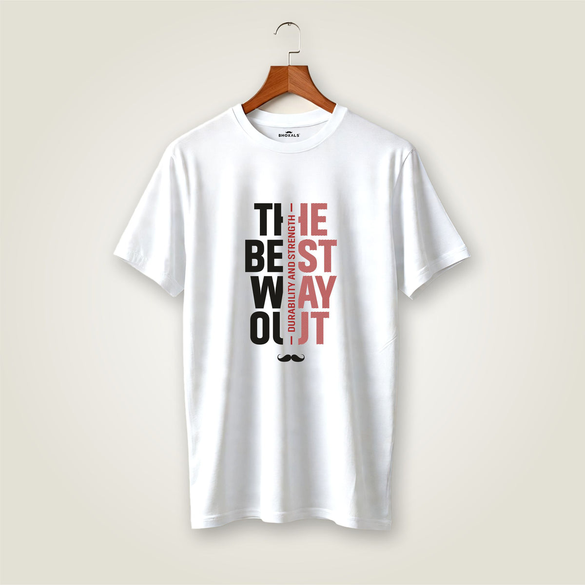 The Best Way Out Printed Round Neck Cotton Men T-Shirt