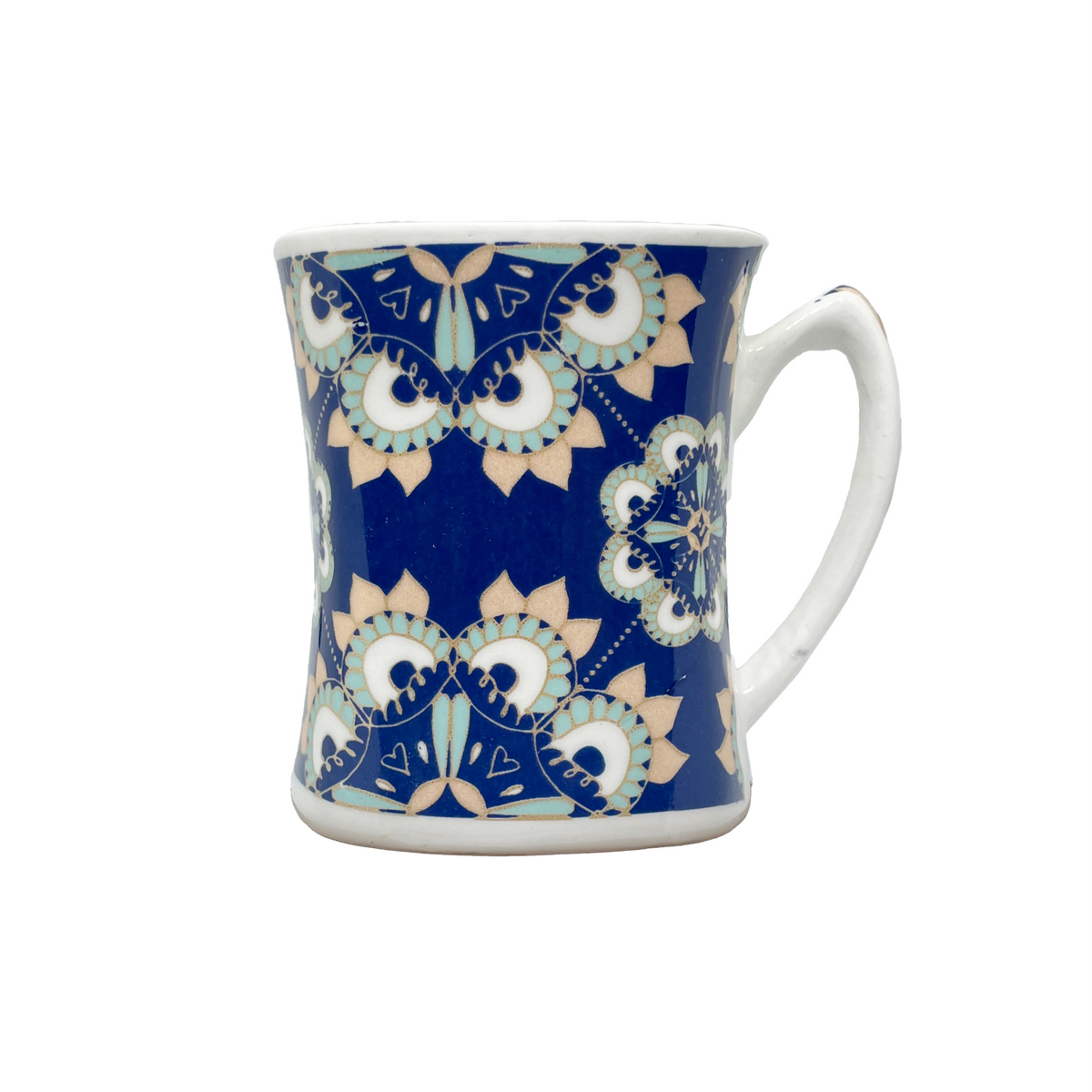 Bhokals Blue Rangoli  Printed White Coffee Mug