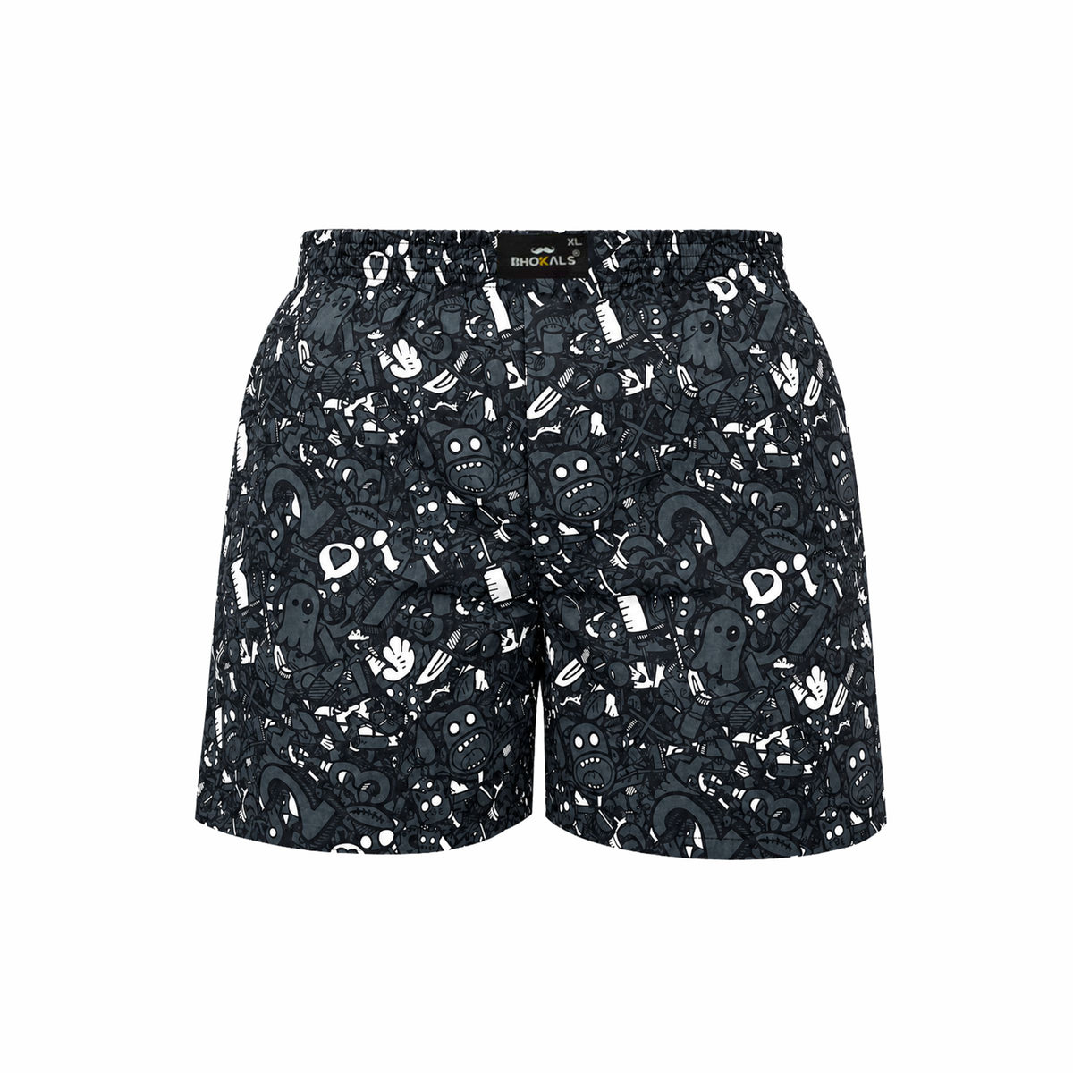 Grey Ghost Printed Cotton Boxer For Men