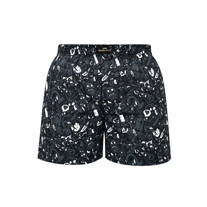 Grey Ghost Printed Cotton Boxer For Men