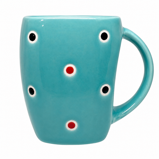 Bhokals Ceramic Green Dotted Coffee Mug